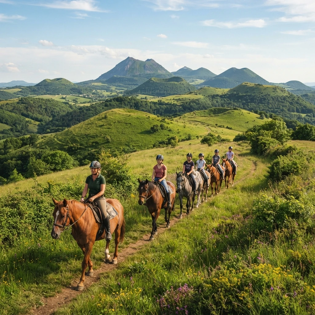 Balade à cheval dans les Volcans d'Auvergne, Cantal